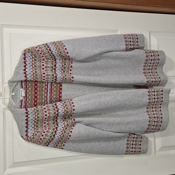 Orvis Sweaters - Orvis 100% wool cardigan sweater - southwestern gray - L
